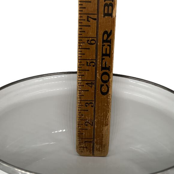 Tivoli Vintage Enamelware Cooking Stock Pot & Lid Solid Glossy White - Picture 13 of 14